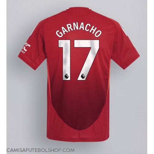 Camisa de time de futebol Manchester United Alejandro Garnacho #17 Replicas 1º Equipamento 2024-25 Manga Curta